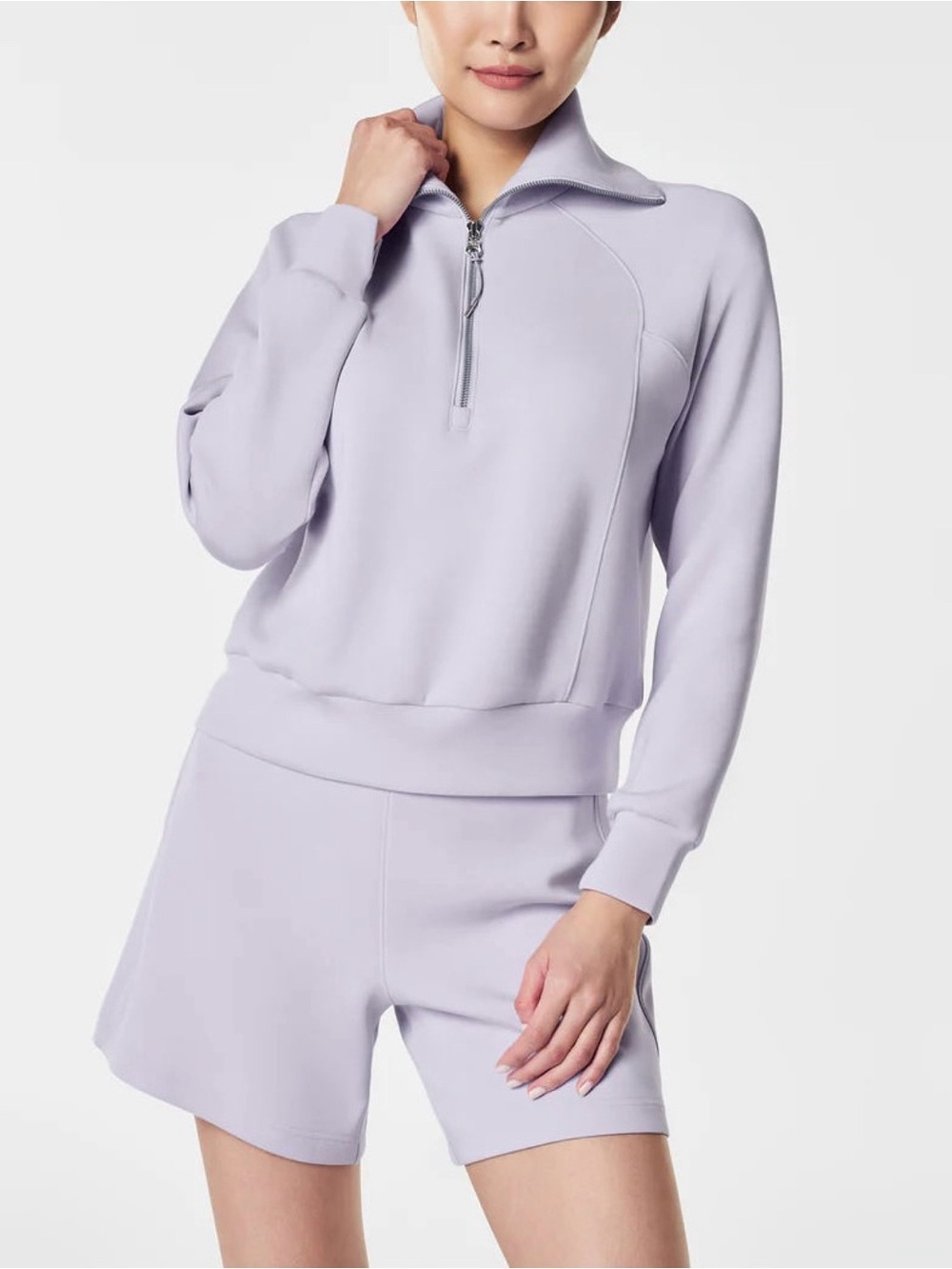 Spanx Air Essentials Half Zip purple - Picture 7 of 8